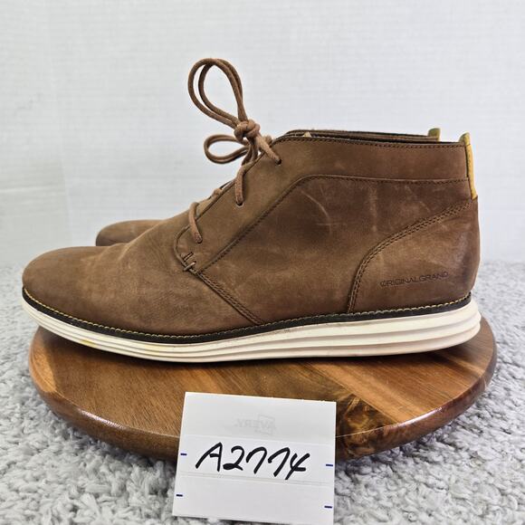 Cole Haan Mens 12M OriginalGrand Brown Leather Casual Lifestyle Chukka Boots main image 7